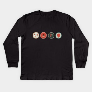 Adventure Scout Badges - long set 4 Kids Long Sleeve T-Shirt